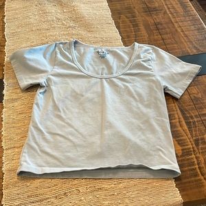 Donating 8-21 Women’s One Size John Galt - Brandy Melville Pale Blue Crop TShirt